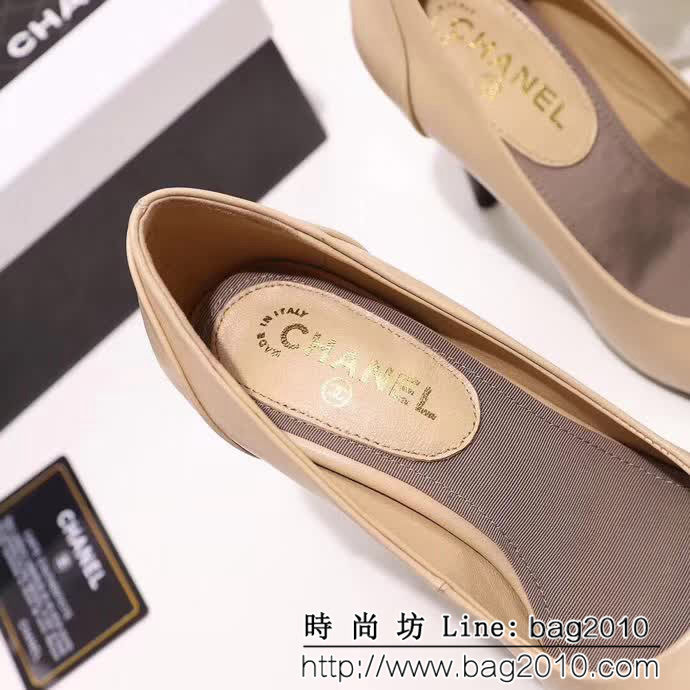 CHANEL香奈兒 2018香奈兒秋冬新款 經典小圓頭系列 848頂級原單細跟女單皮鞋 QZS1747
